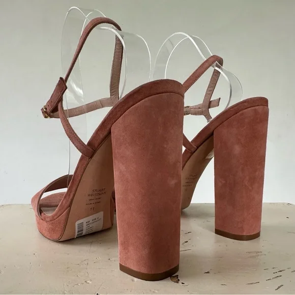 Stuart Weitzman Sunray Dersue (desert rose beige) Platforms Women's Size 11 M